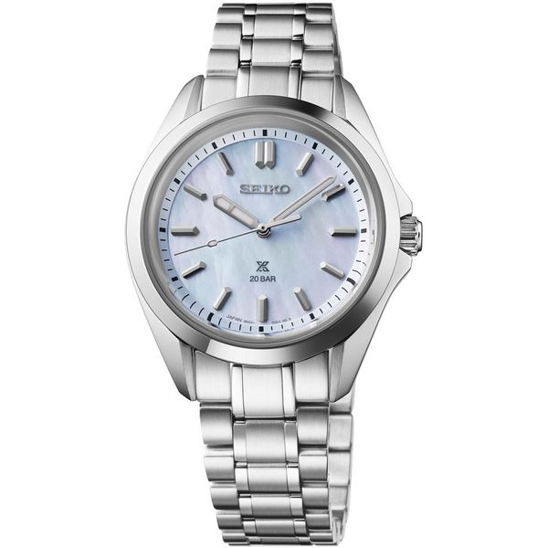 Seiko Prospex Sea Series Light Blue Mother-of-Pearl Stainless Steel Dive Watch Shannon Jewelers Spring, TX