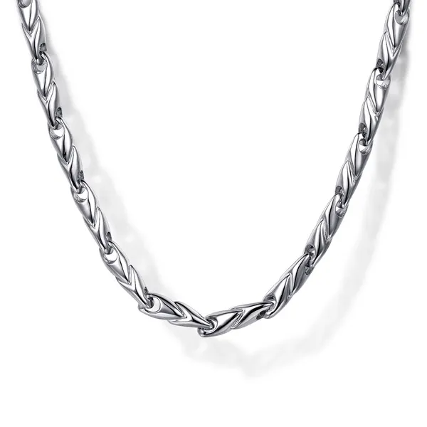 Gabriel & Co. 24 Inch 925 Sterling Silver Men's Chain Necklace Shannon Jewelers Spring, TX