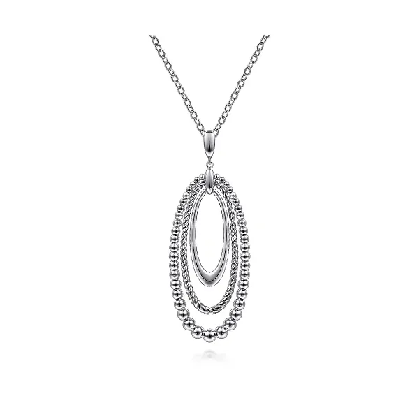 Gabriel & Co. 925 Sterling Silver Bujukan and Rope Circle Pendant Necklace Shannon Jewelers Spring, TX