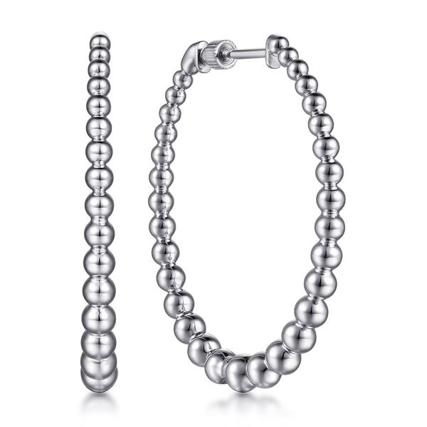 Gabriel & Co. sterling silver 40mm Bujukan hoop earrings