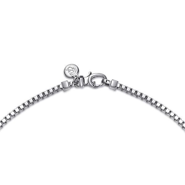 Gabriel & Co. 22" 2.5mm Sterling Silver Men's Solid Box Chain Necklace Image 3 Shannon Jewelers Spring, TX