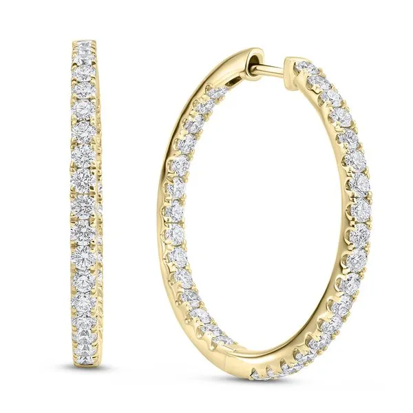 Fire and Ice Dba Sandberg & Sikorski 18K Yellow Gold Diamond Earrings Shelle Jewelers, Inc Northbrook, IL