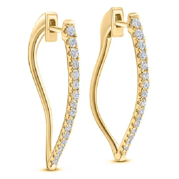 Fire and Ice Dba Sandberg & Sikorski 18K Yellow Gold Diamond Earrings Shelle Jewelers, Inc Northbrook, IL