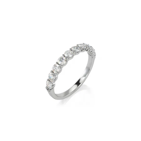 Crown Ring 14K White Gold Wedding Band Shelle Jewelers, Inc Northbrook, IL