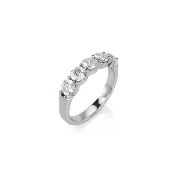 Crown Ring 14K White Gold Wedding Band Shelle Jewelers, Inc Northbrook, IL