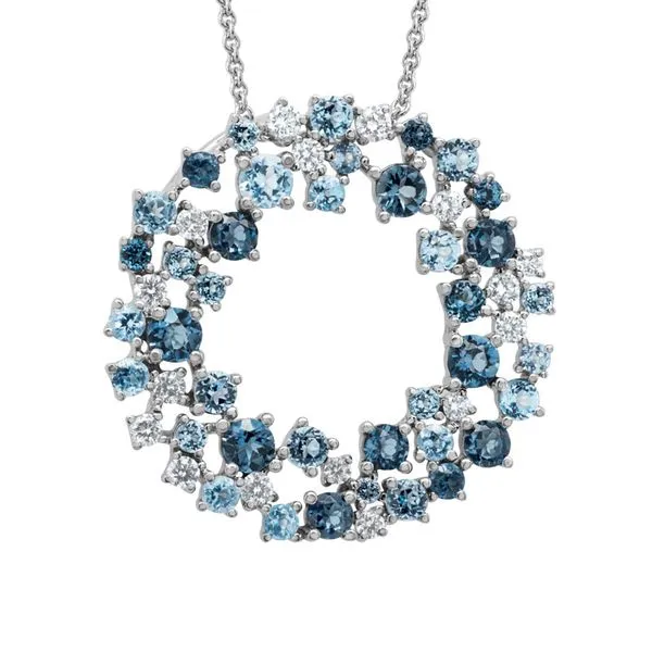 Artistry 14K White Gold Colored Stone Pendant Shelle Jewelers, Inc Northbrook, IL