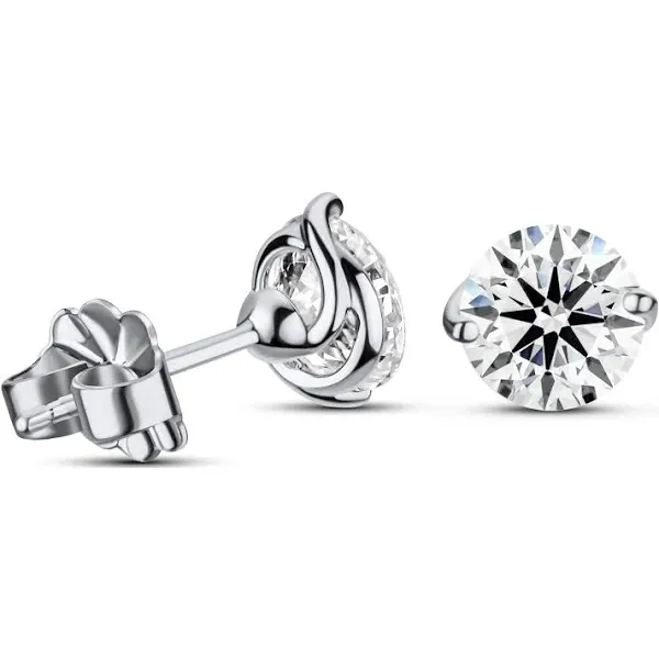 Fire and Ice Dba Sandberg & Sikorski 18K White Gold Diamond Stud Earrings Shelle Jewelers, Inc Northbrook, IL