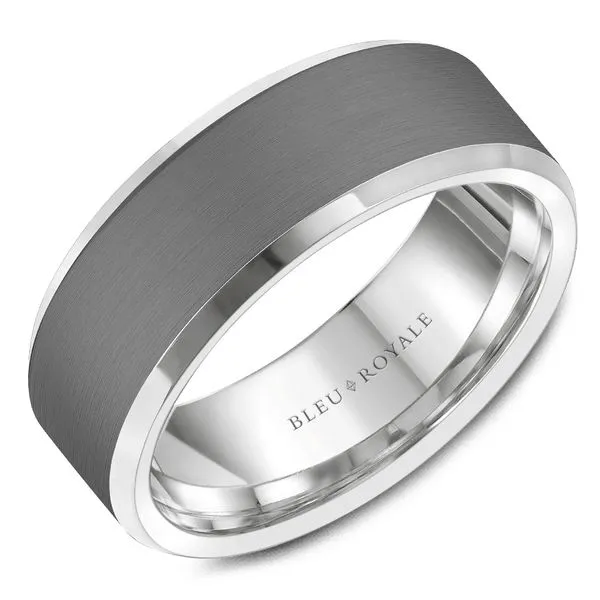 Crown Ring 14K White Gold Wedding Band Shelle Jewelers, Inc Northbrook, IL