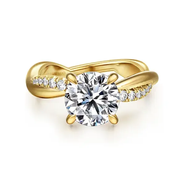 GAB 14K Yellow Gold Engagement Ring Image 2 Shelle Jewelers, Inc Northbrook, IL