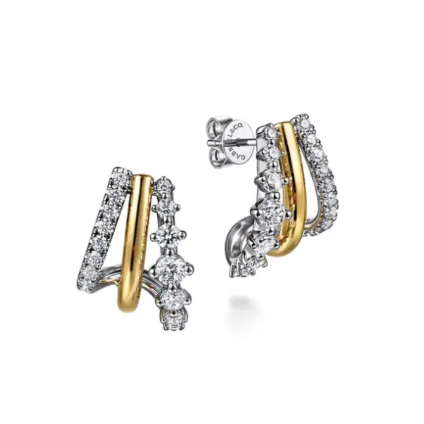 Gabriel & Co. 14K Yellow Gold Diamond Earrings Shelle Jewelers, Inc Northbrook, IL