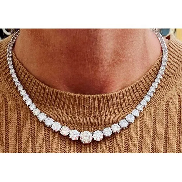 A. Glam, Inc. 14K White Gold Diamond Necklace Shelle Jewelers, Inc Northbrook, IL