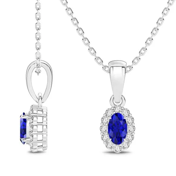 Forever Diamonds and Gems, LLC 14K White Gold Colored Stone Pendant Shelle Jewelers, Inc Northbrook, IL
