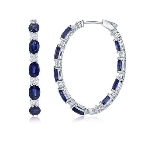 Jewels by Jacob 14K White Gold Colored Stone Earrings Shelle Jewelers, Inc Northbrook, IL