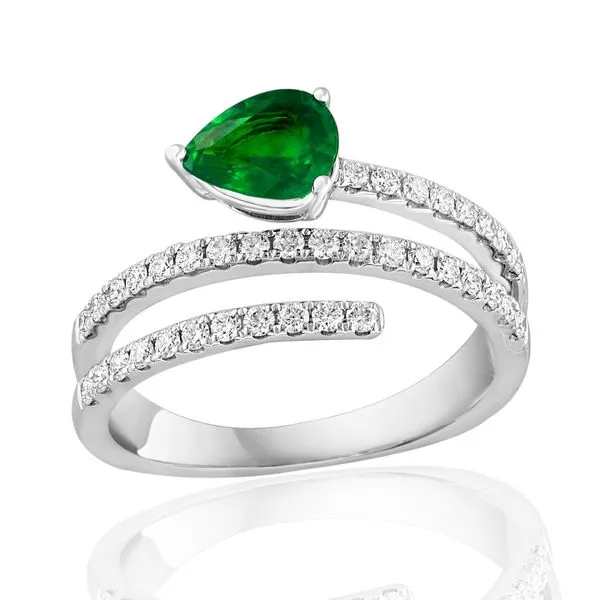 Jewels by Jacob 18K White Gold Colored Stone Fashion Ring Shelle Jewelers, Inc Northbrook, IL