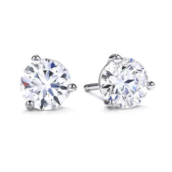 Dialog Solutions Inc. 18K White Gold Diamond Stud Earrings Shelle Jewelers, Inc Northbrook, IL
