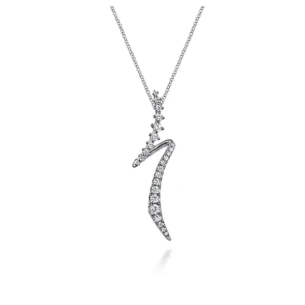 Gabriel & Co. 14K White Gold Diamond Pendant Shelle Jewelers, Inc Northbrook, IL