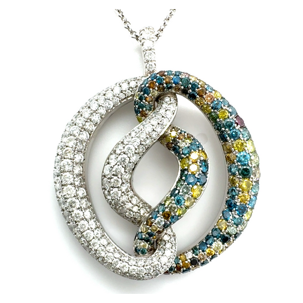 A. Glam, Inc. 14K White Gold Diamond Necklace Shelle Jewelers, Inc Northbrook, IL