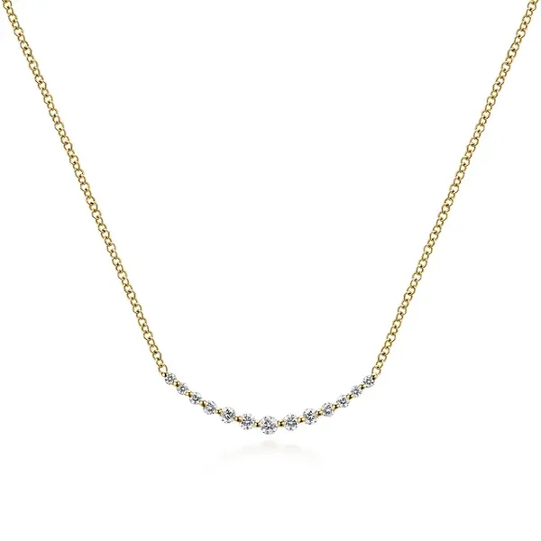 Gabriel & Co. 14K Yellow Gold Diamond Necklace Shelle Jewelers, Inc Northbrook, IL
