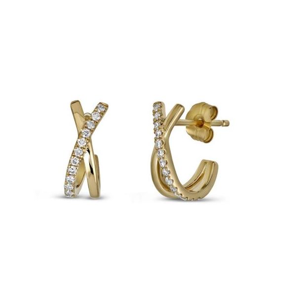 JGG 14K Yellow Gold Diamond Earrings Shelle Jewelers, Inc Northbrook, IL