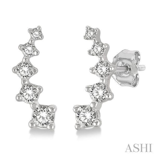 ASHI 10K White Gold Diamond Earrings Shelle Jewelers, Inc Northbrook, IL
