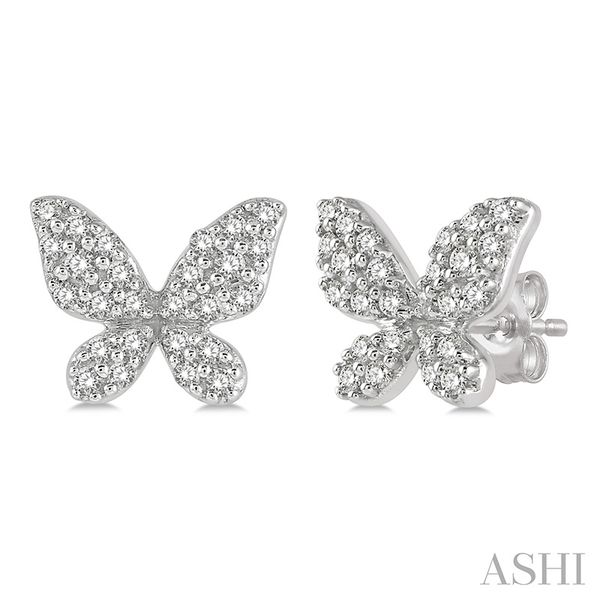 ASHI 10K White Gold Diamond Earrings Shelle Jewelers, Inc Northbrook, IL
