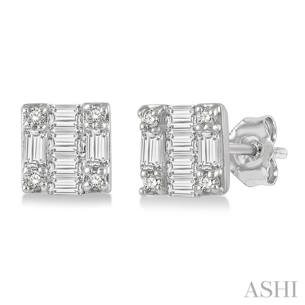 ASHI 10K White Gold Diamond Earrings Shelle Jewelers, Inc Northbrook, IL