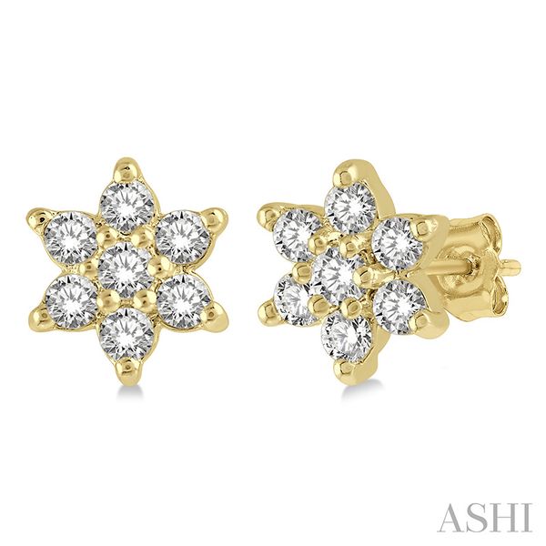 ASHI 10K Yellow Gold Diamond Earrings Shelle Jewelers, Inc Northbrook, IL