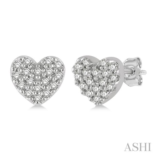 ASHI 10K White Gold Diamond Earrings Shelle Jewelers, Inc Northbrook, IL