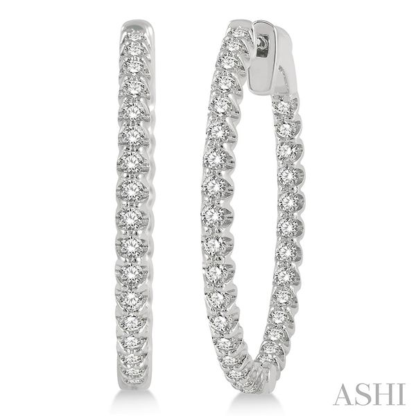 ASHI 14K White Gold Diamond Earrings Shelle Jewelers, Inc Northbrook, IL