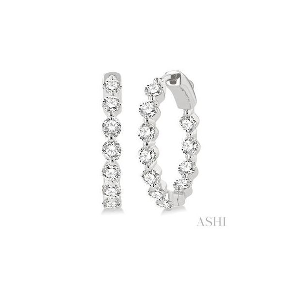 ASHI 14K White Gold Diamond Earrings Shelle Jewelers, Inc Northbrook, IL