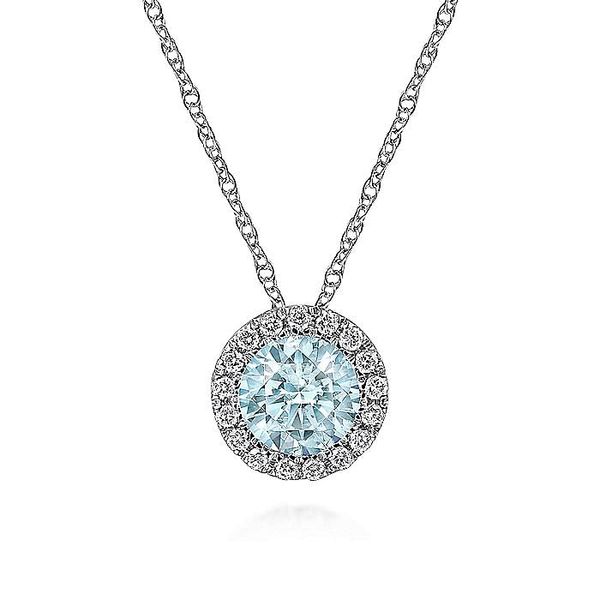 GAB 14K White Gold Colored Stone Pendants Shelle Jewelers, Inc Northbrook, IL