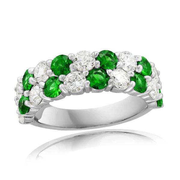 14K White Gold Straight Colored Stone Fashion Ring Shelle Jewelers, Inc Northbrook, IL