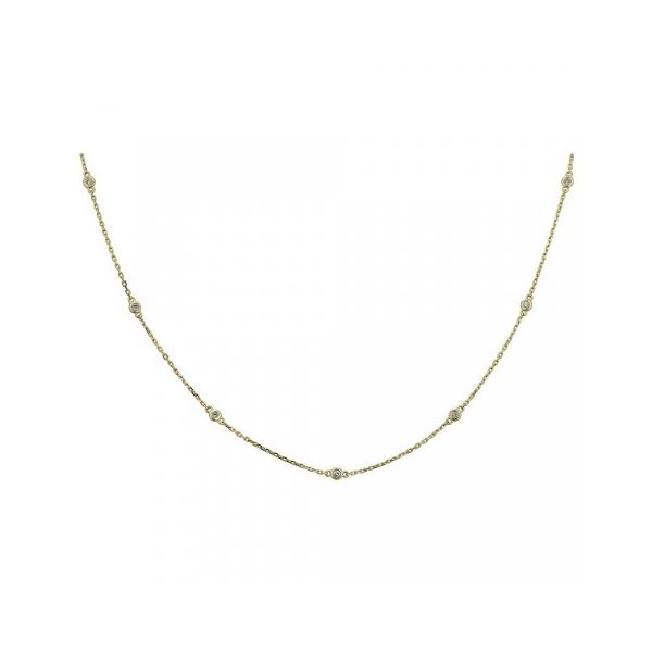 JGG 14K Yellow Gold Diamond Necklace Shelle Jewelers, Inc Northbrook, IL