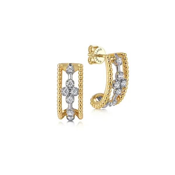 GAB 14K Yellow Gold Diamond Earrings Shelle Jewelers, Inc Northbrook, IL