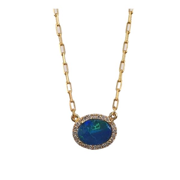 MDG 14K Yellow Gold Colored Stone Necklace Shelle Jewelers, Inc Northbrook, IL