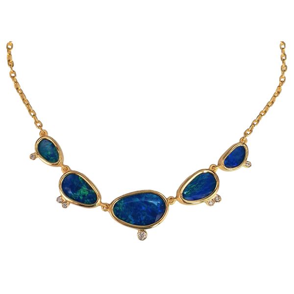 MDG 14K Yellow Gold Colored Stone Necklace Shelle Jewelers, Inc Northbrook, IL