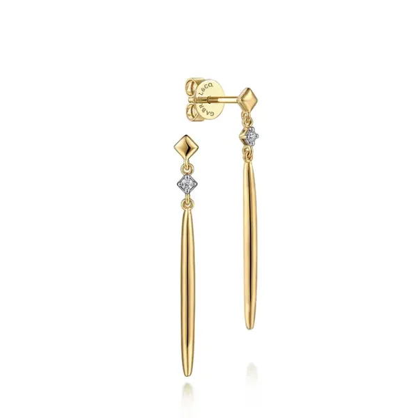 GAB 14K Yellow Gold Diamond Earrings Shelle Jewelers, Inc Northbrook, IL