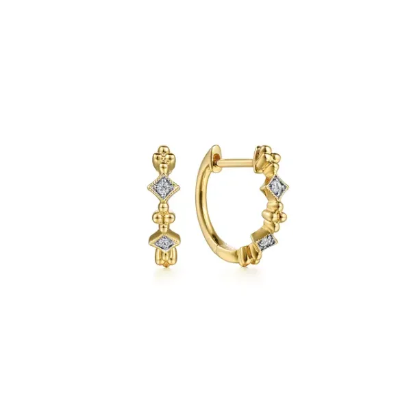 GAB 14K Yellow Gold Diamond Earrings Shelle Jewelers, Inc Northbrook, IL