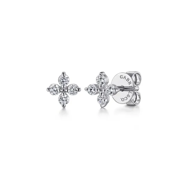 GAB 14K White Gold Diamond Earrings Shelle Jewelers, Inc Northbrook, IL
