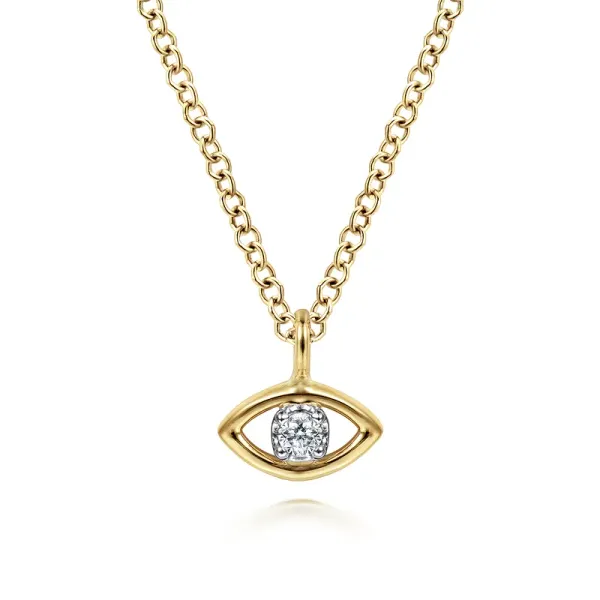 GAB 14K Yellow Gold Diamond Necklace Shelle Jewelers, Inc Northbrook, IL