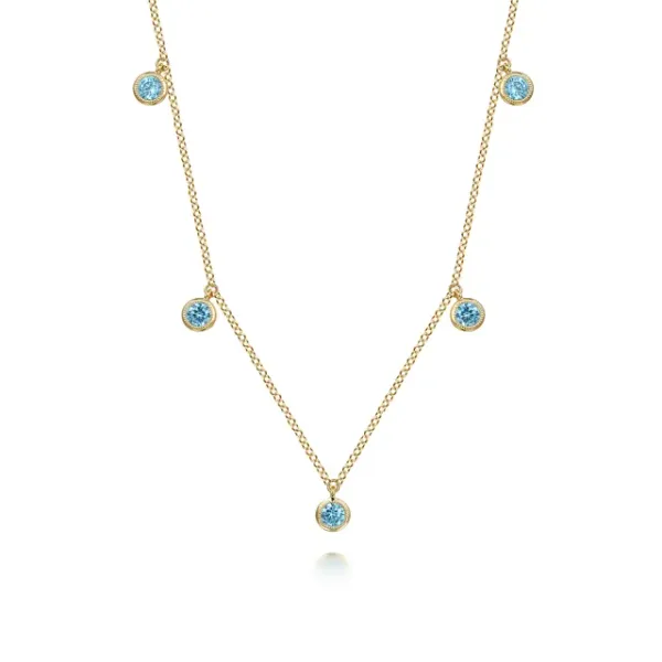 GAB Yellow Gold Colored Stone Necklace Shelle Jewelers, Inc Northbrook, IL