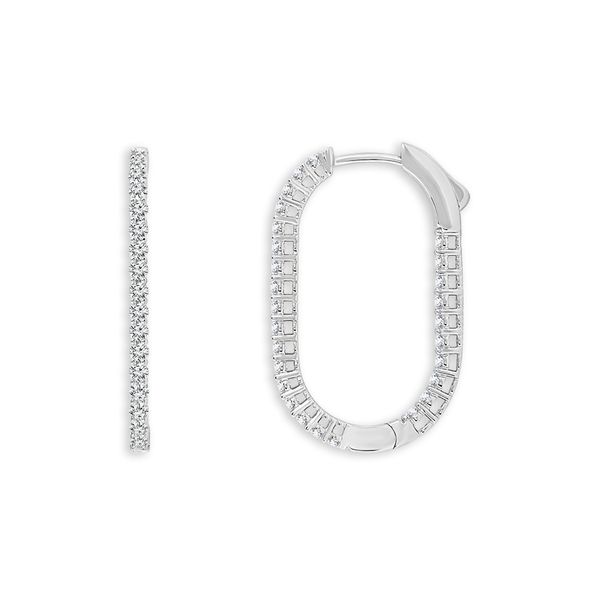 IDDU 14K White Gold Diamond Earrings Shelle Jewelers, Inc Northbrook, IL