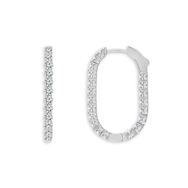 IDDU 14K White Gold Diamond Earrings Shelle Jewelers, Inc Northbrook, IL