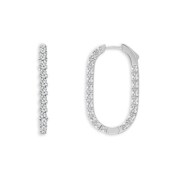 IDDU 14K White Gold Diamond Earrings Shelle Jewelers, Inc Northbrook, IL