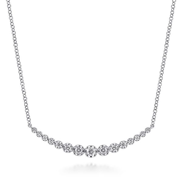GAB 14K White Gold Diamond Necklace Shelle Jewelers, Inc Northbrook, IL