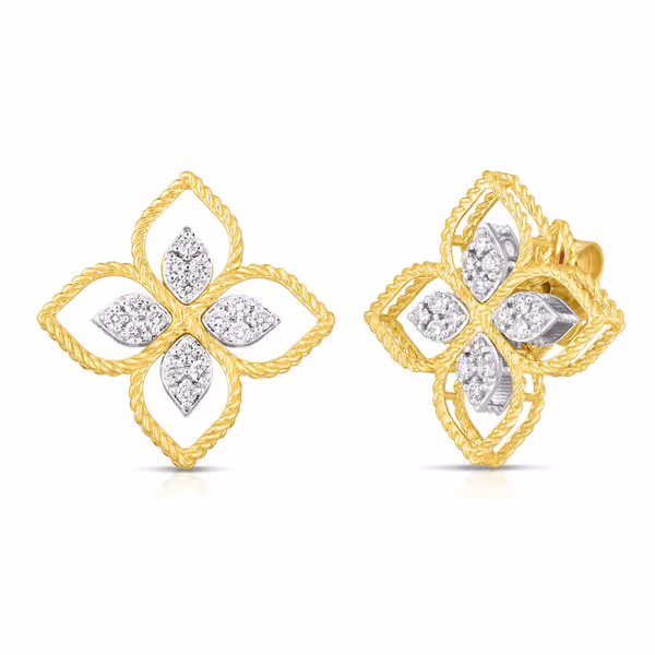 18K Yellow Gold Diamond Earrings Shelle Jewelers, Inc Northbrook, IL
