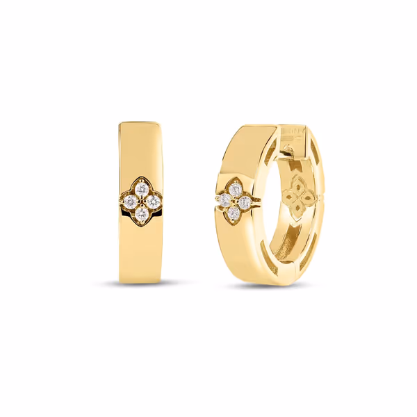 18K Yellow Gold Diamond Earrings Shelle Jewelers, Inc Northbrook, IL