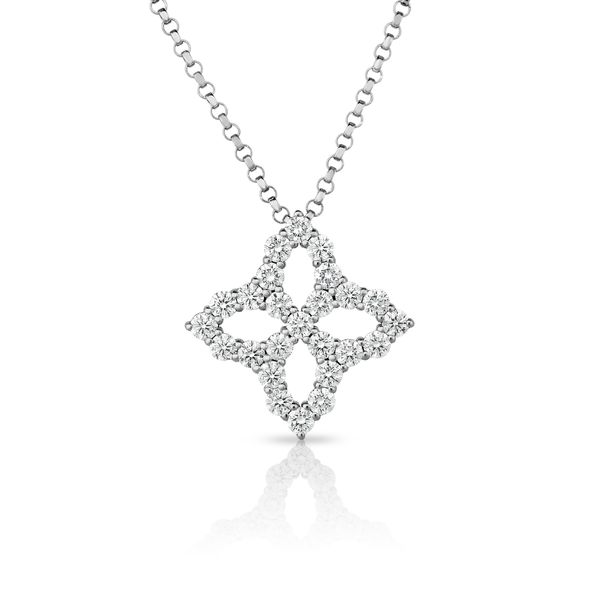 18K White Gold Diamond Necklace Shelle Jewelers, Inc Northbrook, IL