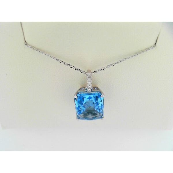 14K White Gold Colored Stone Pendants Shelle Jewelers, Inc Northbrook, IL