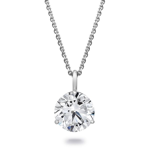 18K White Gold Solitaire Pendant Shelle Jewelers, Inc Northbrook, IL